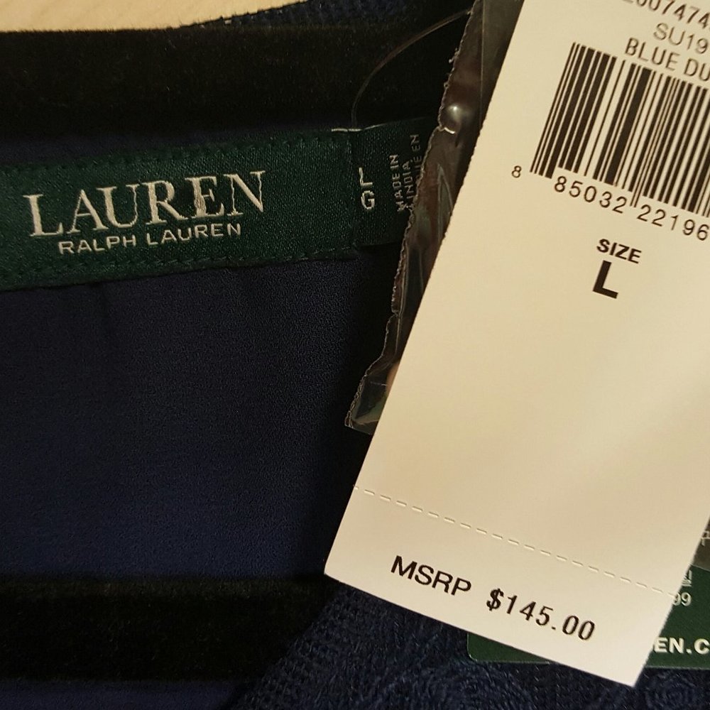 Lauren Ralph Lauren Lace Top Blouse NWT size L - Picture 10 of 11